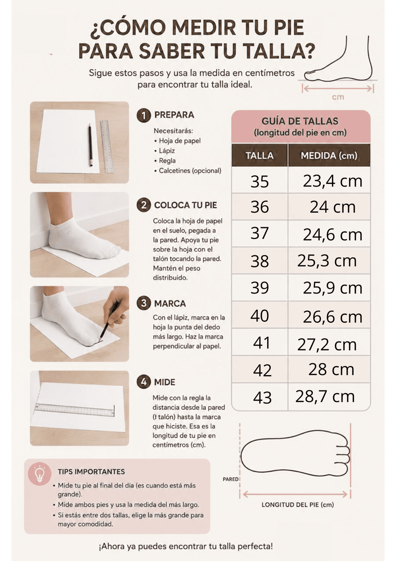 Guía de tallas