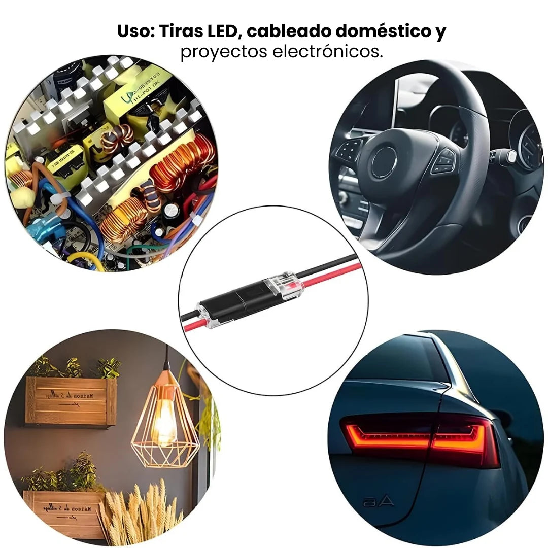 Conector D2 abierto y cerrado