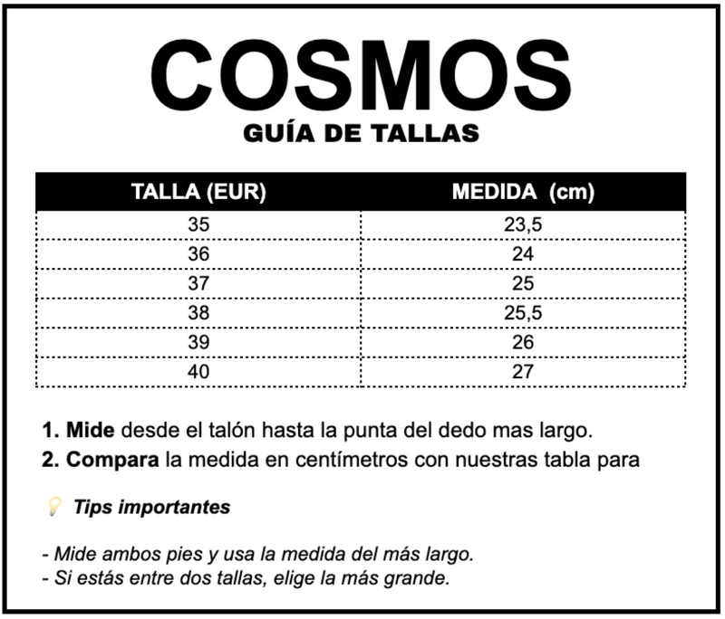 Guía de tallas