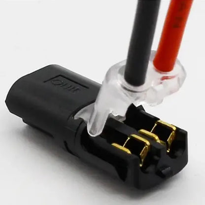Conector D2 abierto y cerrado