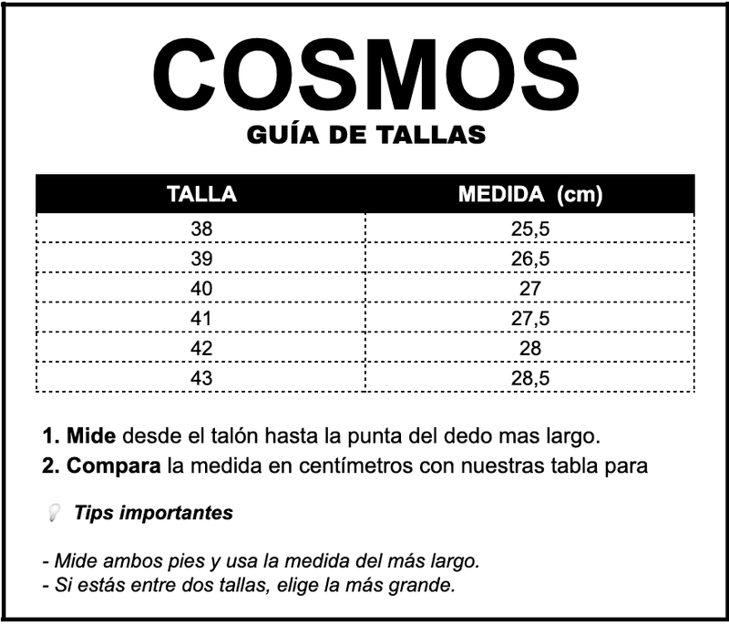 Guía de tallas