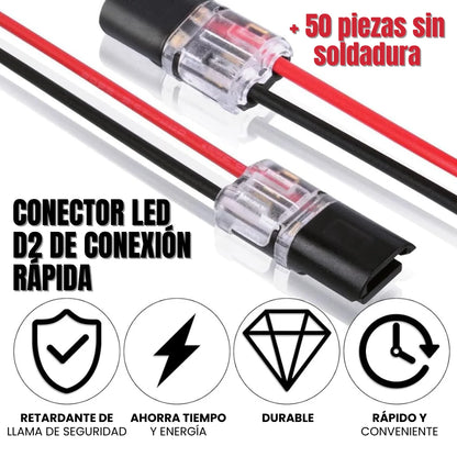 Conectores Rápidos LED D2 x50